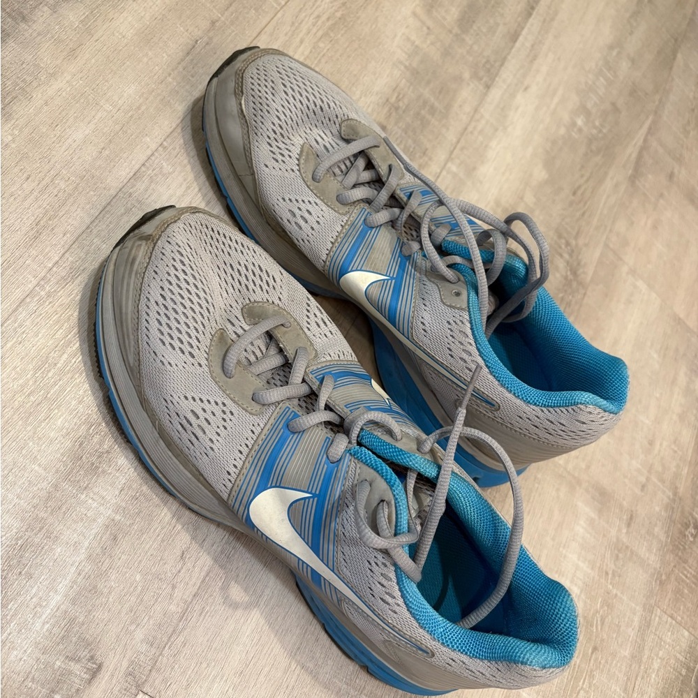 Nike Gray and Blue Athletic Shoes